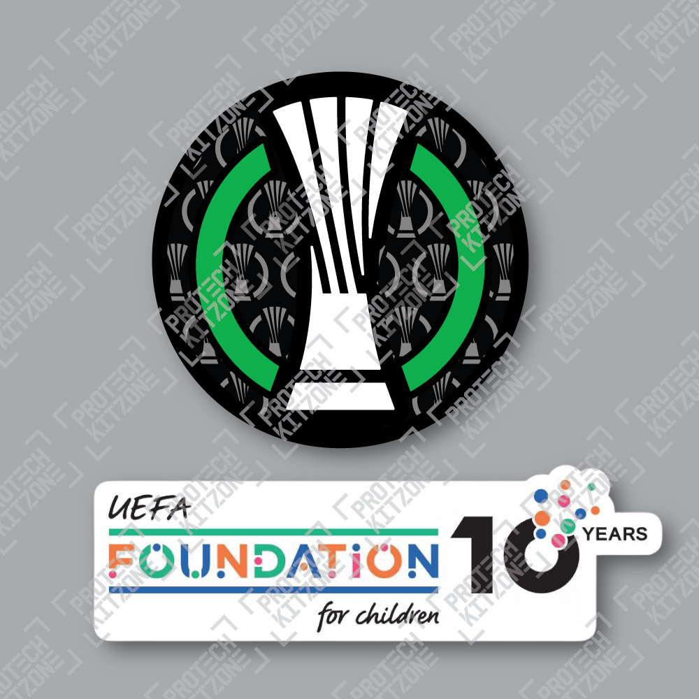 Official Sporting iD UEFA Europa Conference League + UEFA Foundation 10yr Anniversary Badge Set (2425 UECL F10 SET, UEFA Europa Conference League, ) by www.protechkitzone.com Official Sporting iD UEFA Europa Conference League + UEFA Foundation 10yr Anniversary Badge Set