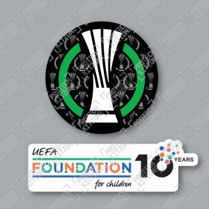 Official Sporting iD UEFA Europa Conference League + UEFA Foundation 10yr Anniversary Badge Set