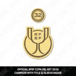 Official Copa del Rey 25/26 Campeón + Title 32 Sleeve Badges