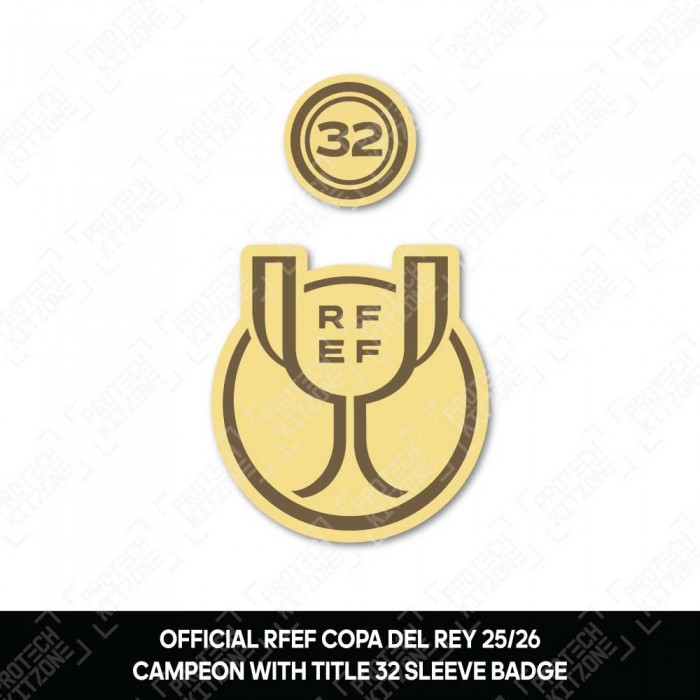 Official Copa del Rey 25/26 Campeón + Title 32 Sleeve Badges