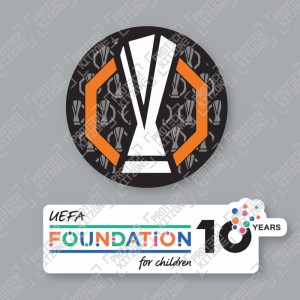 Official Sporting iD UEFA Europa League + UEFA Foundation 10yr Anniversary Badge Set