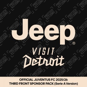 Jeep + Visit Detroit (Official Juventus FC 2025/26 Third Front Sponsor Pack) 