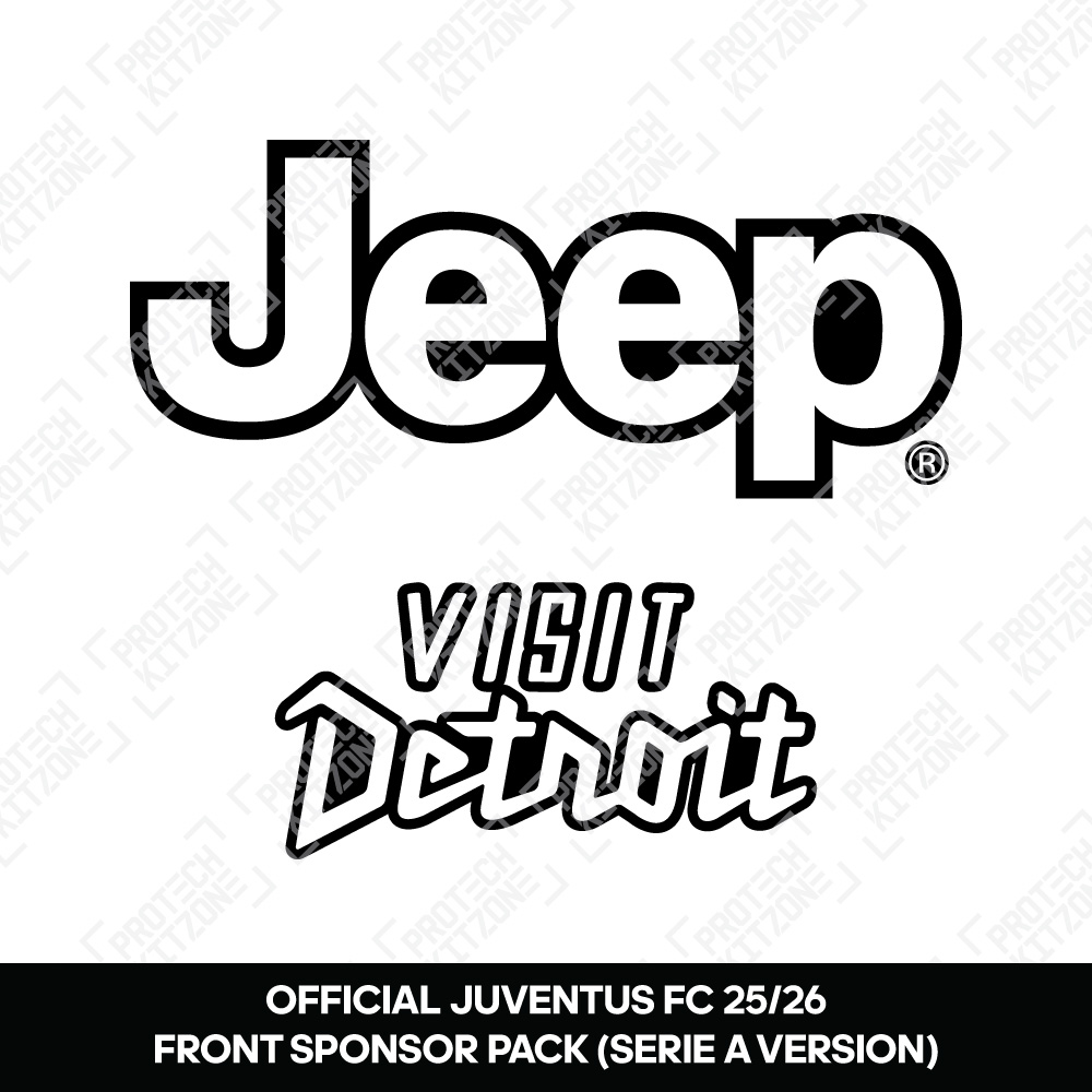 Jeep + Visit Detroit (Official Juventus FC 2025/26 Home Front Sponsor Pack) Jeep + Visit Detroit (Official Juventus FC 2025/26 Home Front Sponsor Pack)
