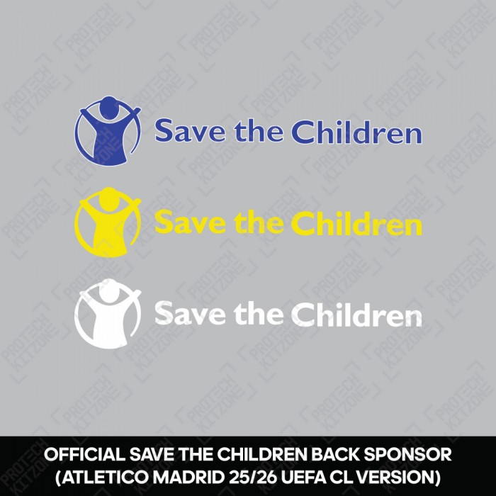 Official Save the Children - Atletico de Madrid 2025/26 Back Sponsor