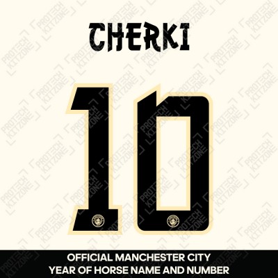 Cherki 10 (Official Manchester City Year of Horse Name and Numbering)