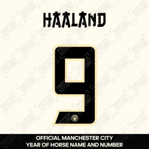 Haaland 9 (Official Manchester City Year of Horse Name and Numbering)