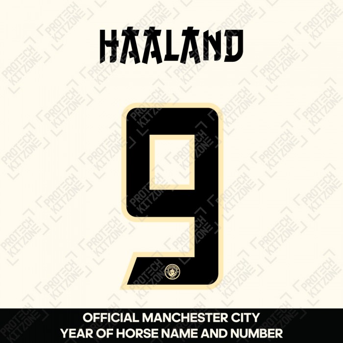 Haaland 9 (Official Manchester City Year of Horse Name and Numbering)