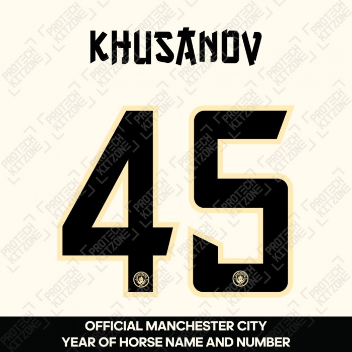 Khusanov 45 (Official Manchester City Year of Horse Name and Numbering)