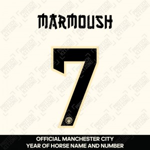 Marmoush 7 (Official Manchester City Year of Horse Name and Numbering)