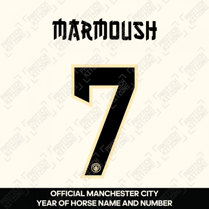 Marmoush 7 (Official Manchester City Year of Horse Name and Numbering)