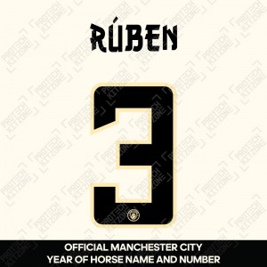 Rúben 3 (Official Manchester City Year of Horse Name and Numbering)