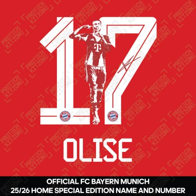Olise 17 - Official Bayern Munich 2025/26 Special Edition Name and Numbering