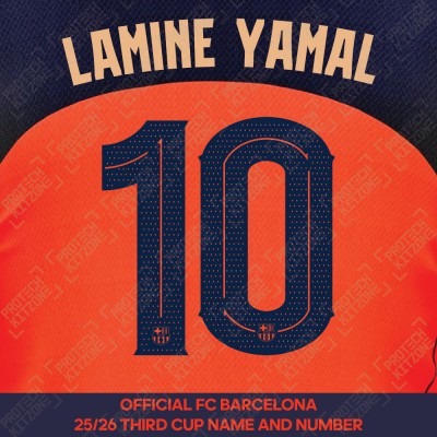 Laimine Yamal 10 (Official FC Barcelona 2025/26 Third Name & Numbering - Cup / Play Version) 