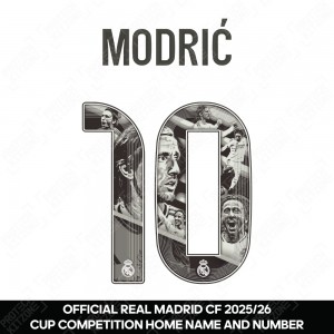Modrić 10 Farewell Edition (Official Real Madrid CF 2025/26 Home Cup Competition Name and Numbering)