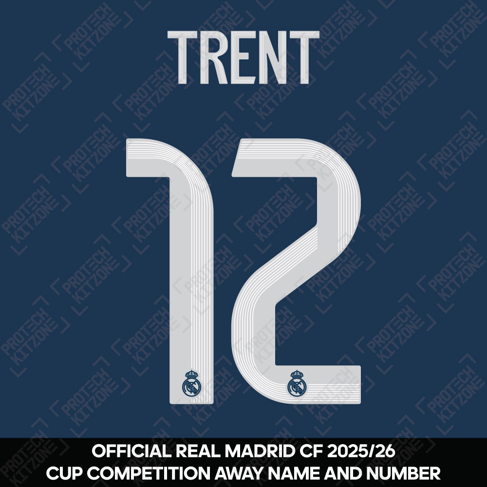 Trent 12 (Official Real Madrid CF 2025/26 Away Cup Competition Name and Numbering) Trent 12 (Official Real Madrid CF 2025/26 Away Cup Competition Name and Numbering)
