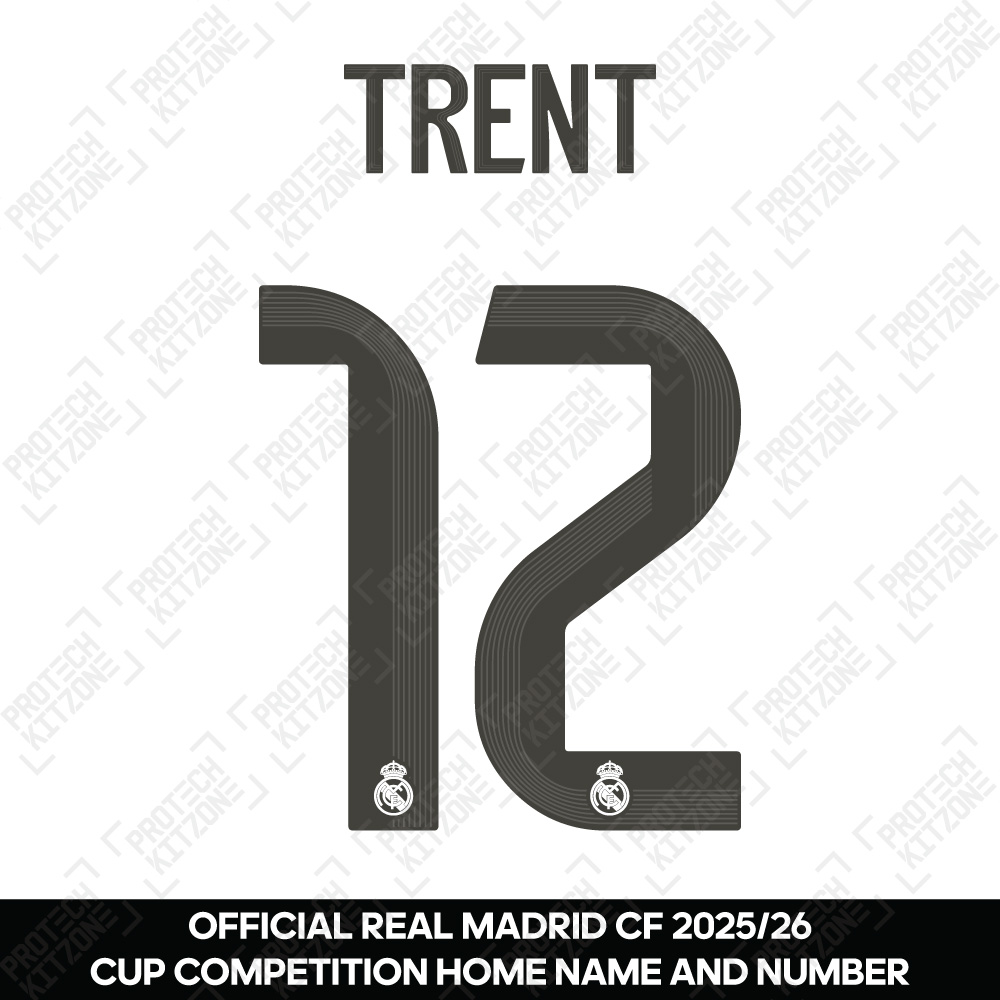 Trent 12 (Official Real Madrid CF 2025/26 Home Cup Competition Name and Numbering) Trent 12 (Official Real Madrid CF 2025/26 Home Cup Competition Name and Numbering)