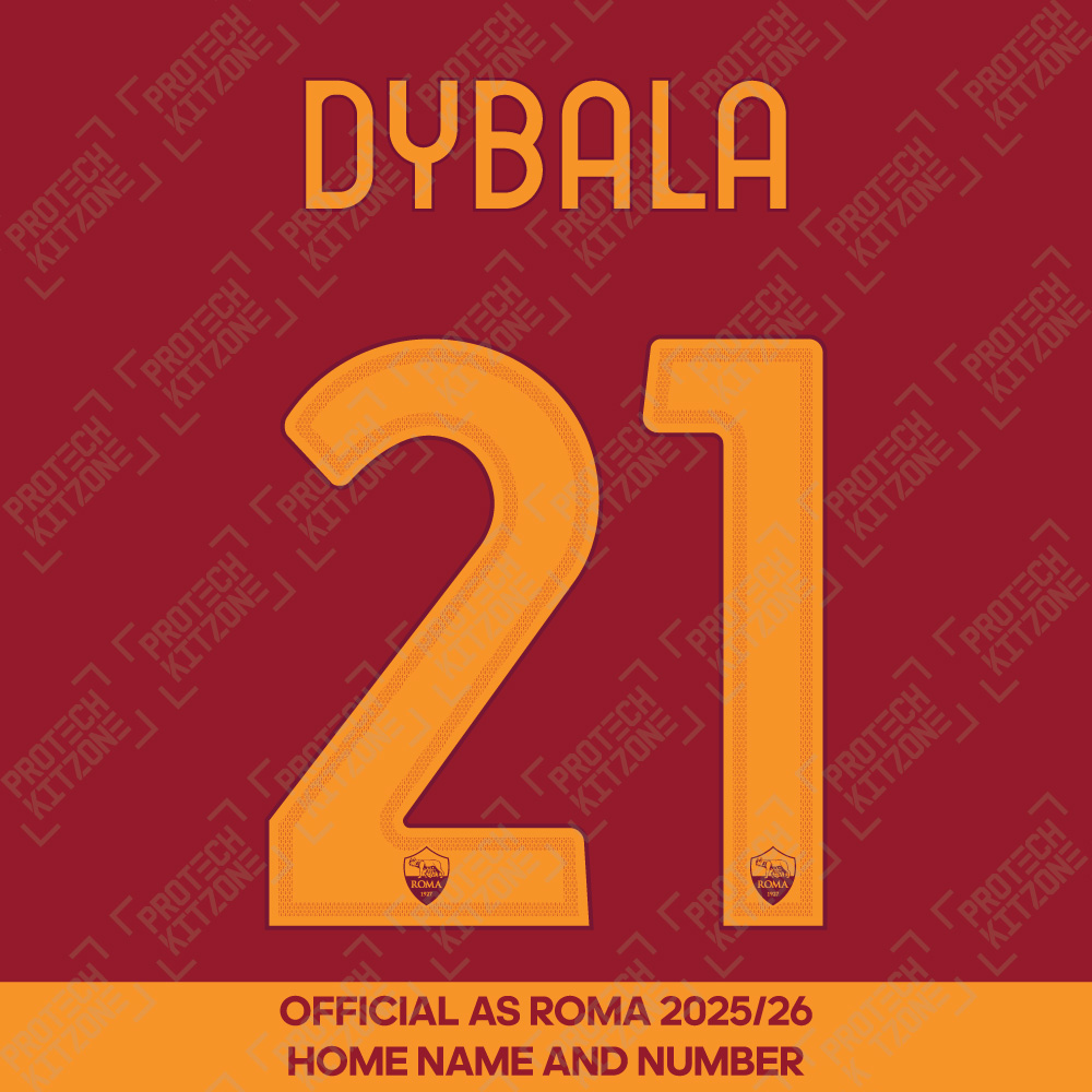 Dybala 21 - (Official AS Roma FC 2025/26 Home Name and Numbering) Dybala 21 - (Official AS Roma FC 2025/26 Home Name and Numbering)