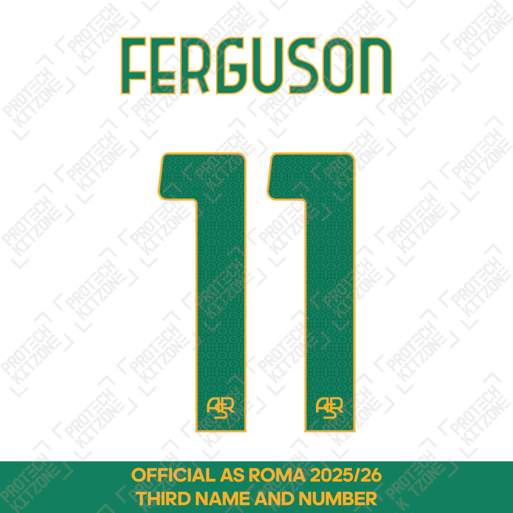Ferguson 11 - (Official AS Roma FC 2025/26 Third Name and Numbering) Ferguson 11 - (Official AS Roma FC 2025/26 Third Name and Numbering)