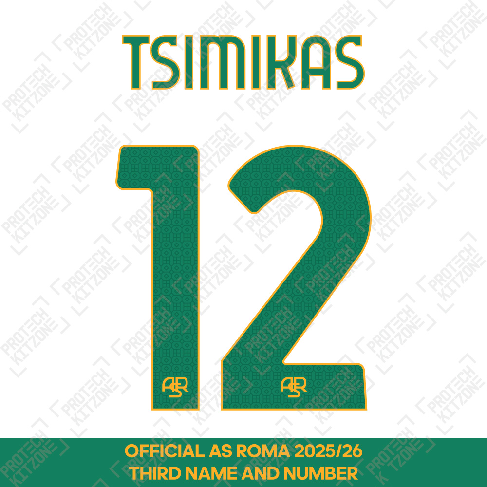 Tsimikas 12 - (Official AS Roma FC 2025/26 Third Name and Numbering) Tsimikas 12 - (Official AS Roma FC 2025/26 Third Name and Numbering)
