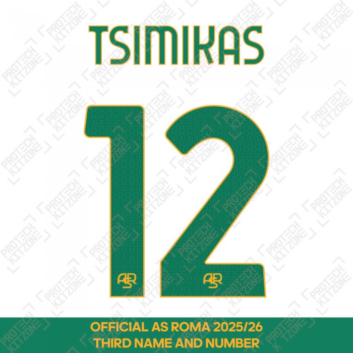Tsimikas 12 - (Official AS Roma FC 2025/26 Third Name and Numbering)