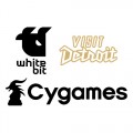 WhiteBit + Cygames (Black) + Visit Detroit (Gold/White)