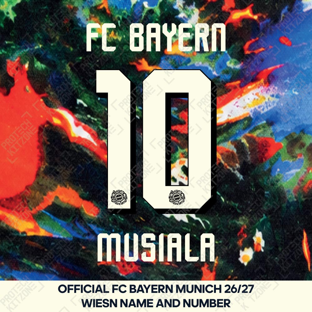 Musiala 10 - Official Bayern Munich 2026/27 Wiesn Name and Number Set