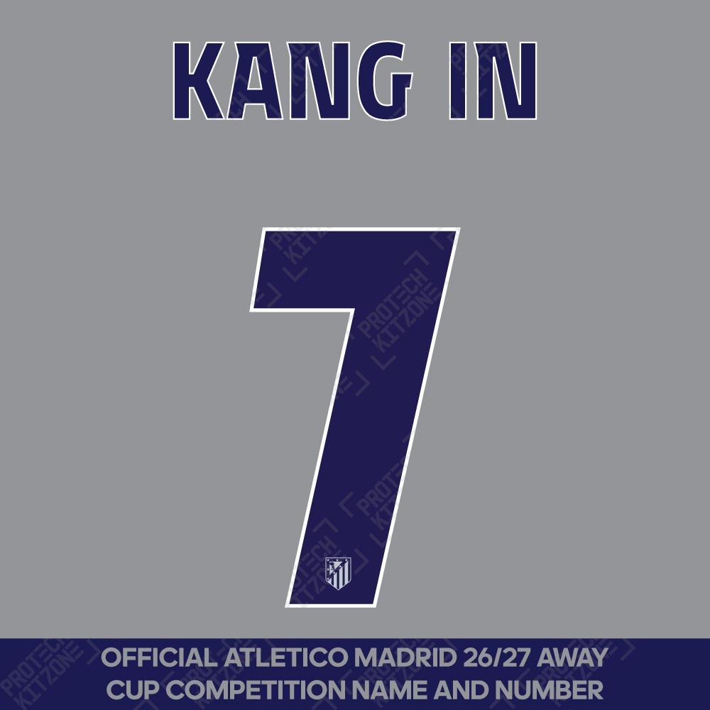 Kang In 7 (Official Atletico Madrid 2026/27 Third Name and Numbering - Cup Competition Version) Kang In 7 (Official Atletico Madrid 2026/27 Third Name and Numbering - Cup Competition Version)