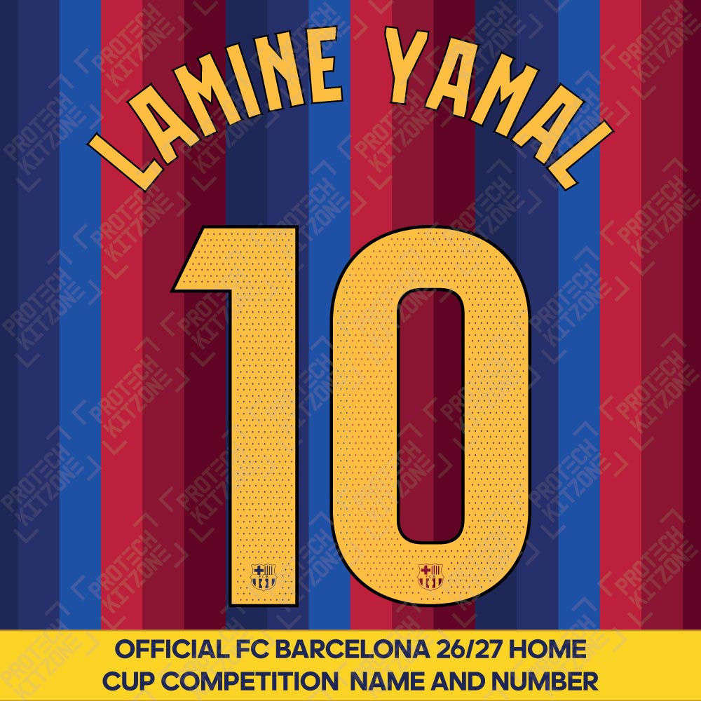 Lamine Yamal 10 (Official FC Barcelona 2026/27 Home Name & Numbering - La Liga Version) Lamine Yamal 10 (Official FC Barcelona 2026/27 Home Name & Numbering - La Liga Version)