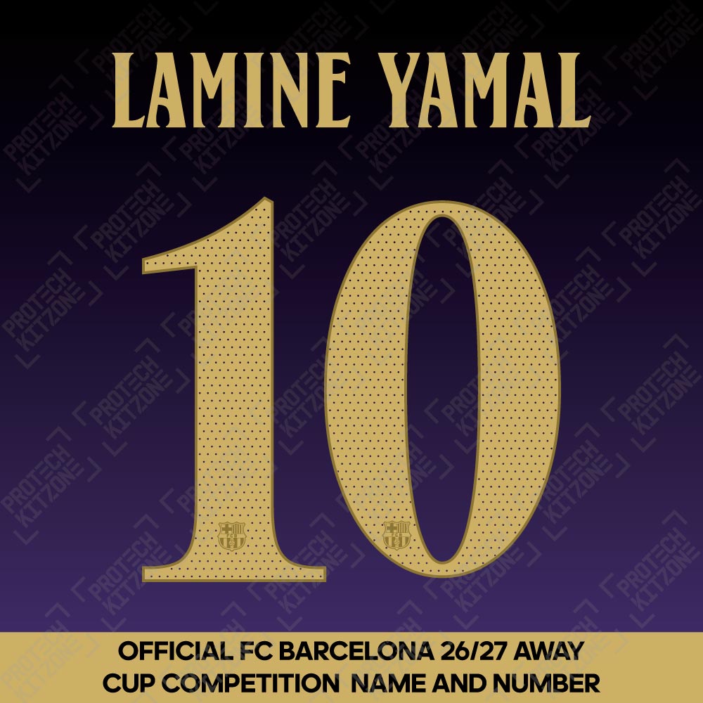 Lamine Yamal 10 (Official FC Barcelona 2026/27 Away Name & Numbering - Cup / Play Version) Lamine Yamal 10 (Official FC Barcelona 2026/27 Away Name & Numbering - Cup / Play Version)