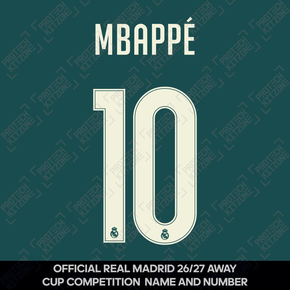 Mbappé 10 (Official Real Madrid CF 2026/27 Away Cup Competition Name and Numbering) Mbappé 10 (Official Real Madrid CF 2026/27 Away Cup Competition Name and Numbering)