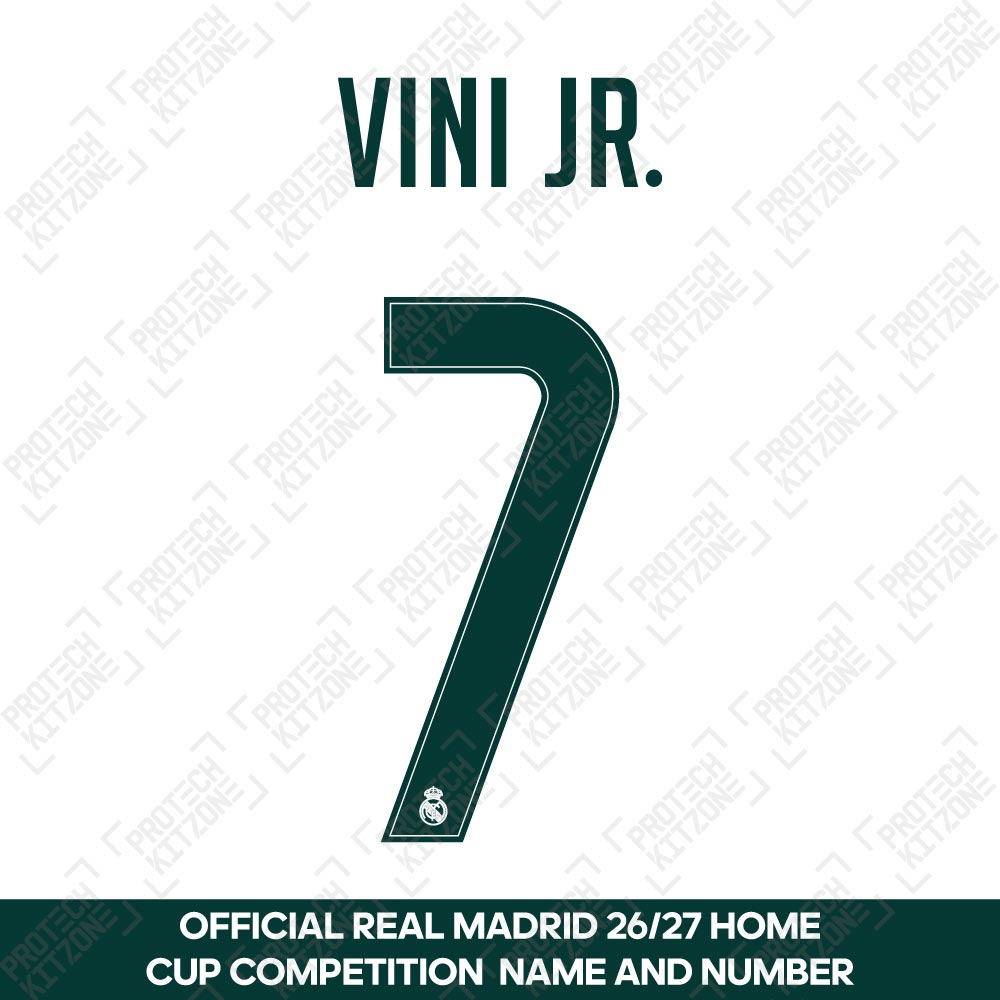 Vini Jr. 7 (Official Real Madrid CF 2026/27 Home Cup Competition Name and Numbering) Vini Jr. 7 (Official Real Madrid CF 2026/27 Home Cup Competition Name and Numbering)