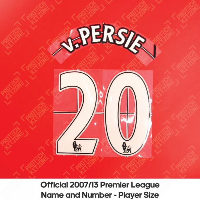 v. Persie 20 (Official Barclays Premier League 2007-13 White Senscilia Name and Numbering)