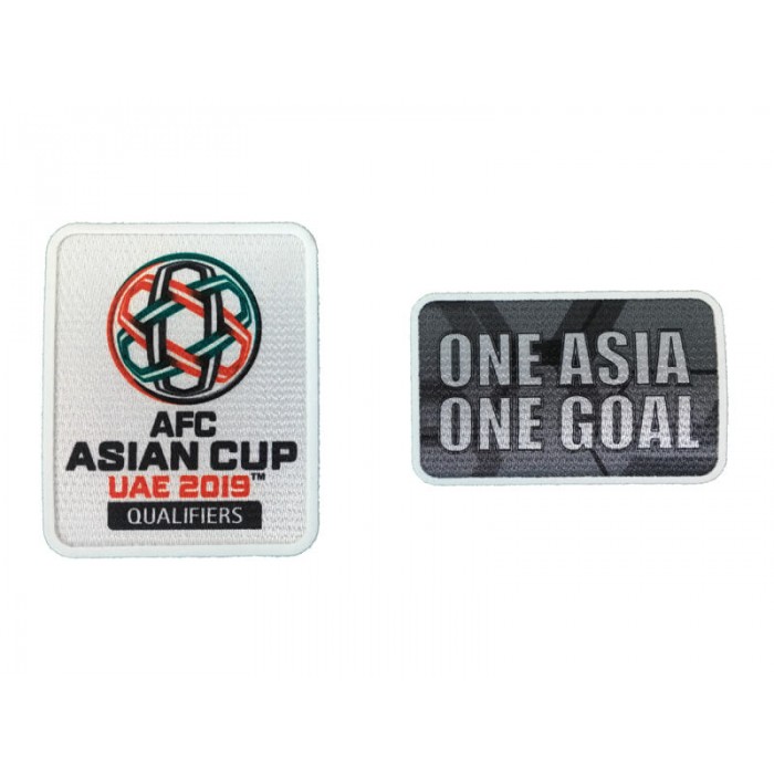 Official AFC Asian Cup UAE 2019 Qualifiers + One Asia One Goal Sleeve Patches, Official Asia Football Badges, AFC2019SleevePatch, 