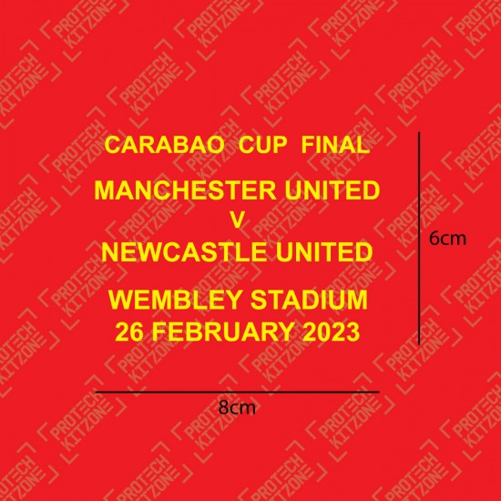 Official 2023 EFL Carabao Cup Final Match Day Details For MUFC - Printed On 
