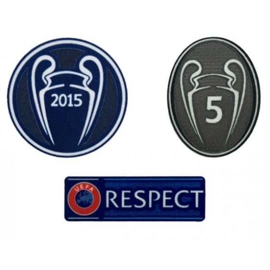 Official Sporting ID Barcelona 2015/16 UCL Champions Patch Set