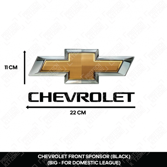 Official Chevrolet Front Sponsor - Black (Large - For Domestic Competitions) 