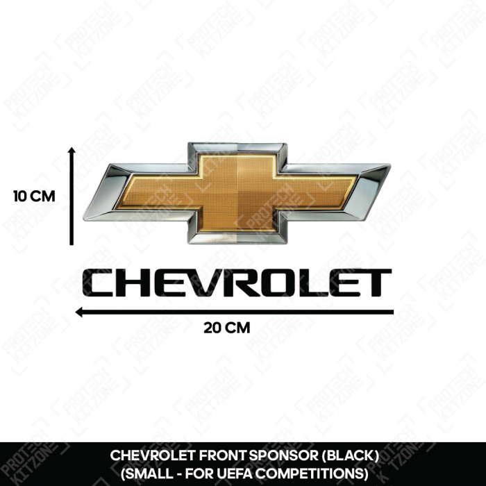 Official Chevrolet Front Sponsor - Black (Small - For European Competitions) 