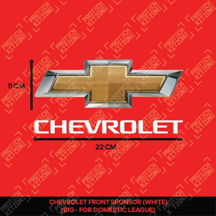 Official Chevrolet Front Sponsor - White (Large - For Domestic Competitions) 