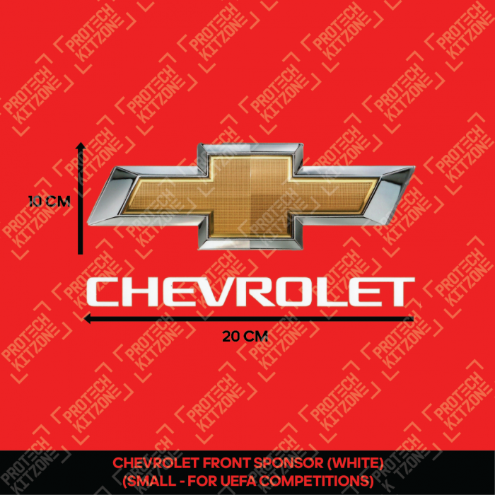 Official Chevrolet Front Sponsor - White (Small - For European Competitions) 