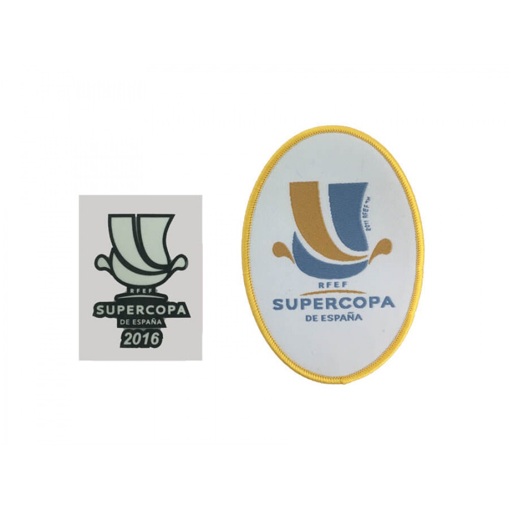 Official Supercopa De España Patch + Match Detail Printing (For FC Barcelona 2016/17 Shirt), Supercopa De España, SUPERCOPA16SET, 