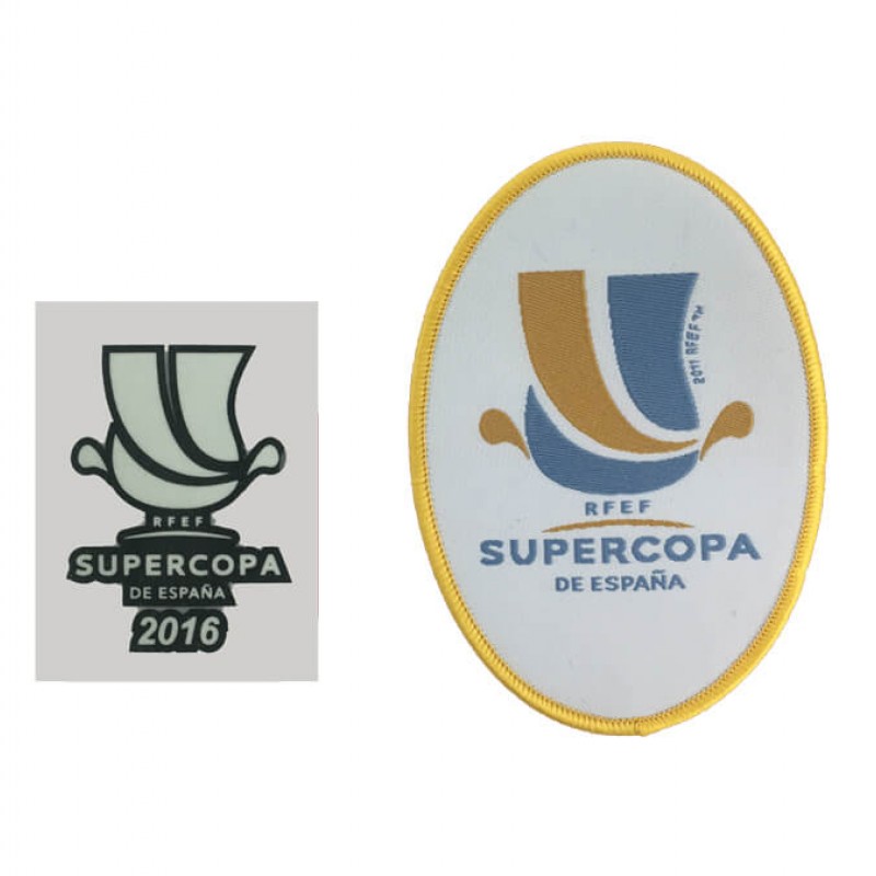 Official Supercopa De España Patch + Match Detail Printing (For FC Barcelona 2016/17 Shirt), Supercopa De España, SUPERCOPA16SET, 