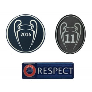 Official Senscilia Real Madrid 2016/17 UCL Champions Patch Set