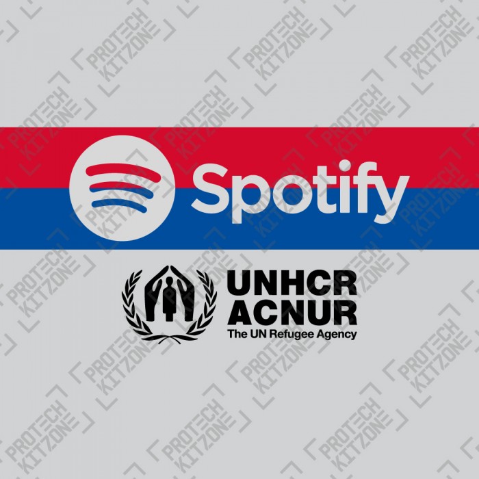 Spotify + UNHCR ACNUR The UN Refugee Agency Sponsors (For Barcelona 2022/23 Third Shirt), SPANISH LA LIGA, SPOTIFY UNHCR, 