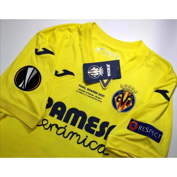 Villarreal CF 2020/21 Europa League Final Home Shirt With Players' Name