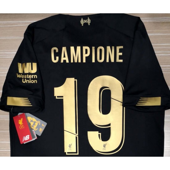 LIVERPOOL 2019-20 HOME GOALKEEPER SHIRT WITH CAMPIONE #19