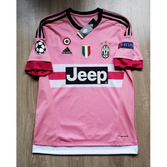 Juventus 2015-16 UEFA Champions League Away Shirt with Pogba #10 