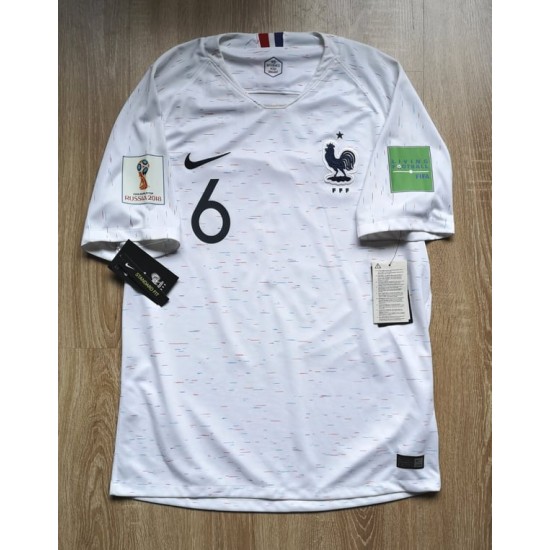 France 2018 World Cup Away Shirt with Pogba #6