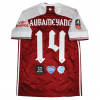 Arsenal 2020/21 Home Shirt With Aubameyang 14 (2020 FA Cup Final Full Set Version) - Size M 
