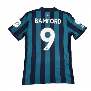 Leeds United 2020/21 Away Shirt With Bamford 9 (Premier League Full Set Version) - Size S 