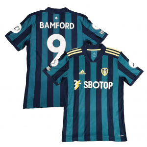 Leeds United 2020/21 Away Shirt With Bamford 9 (Premier League Full Set Version) - Size S 